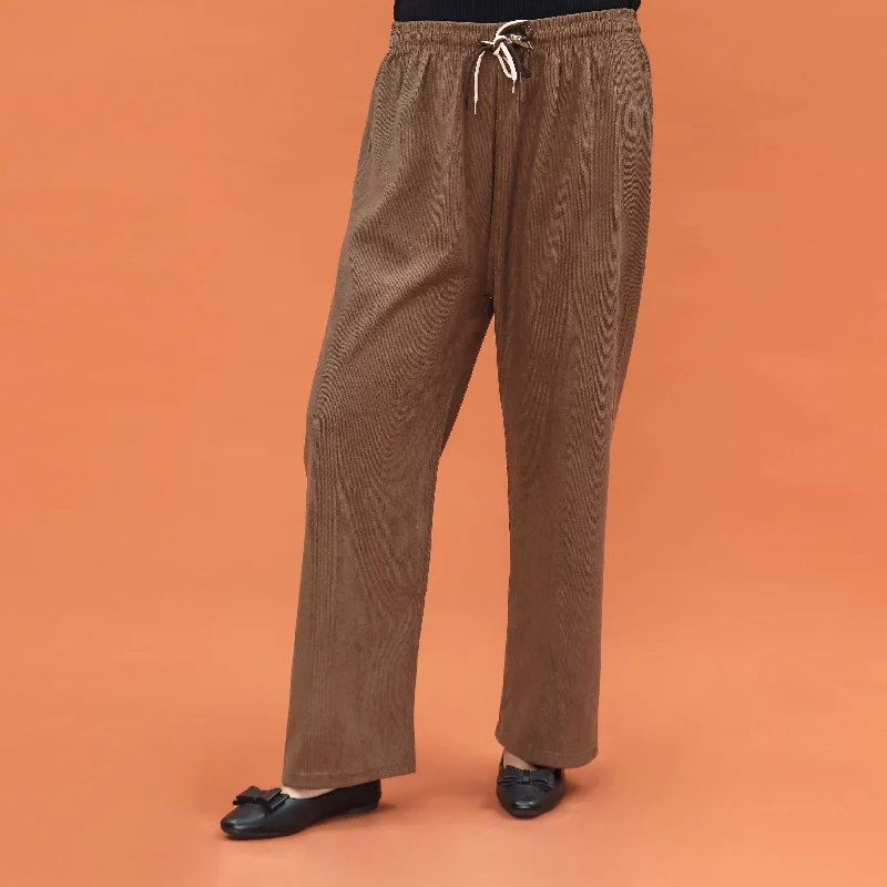 Classic Casual Pants-Brown Western Pant PL4028