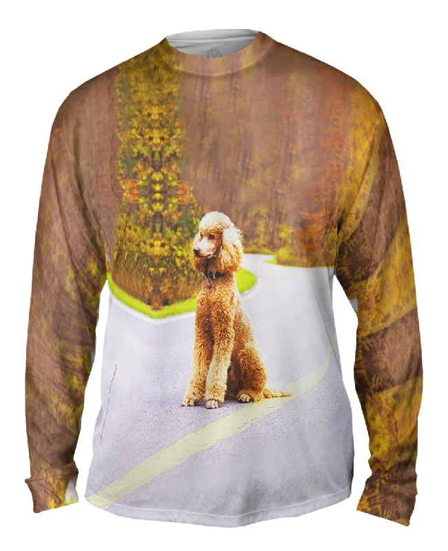 Comfortable Button-Up Long Sleeve-Poodle Going North