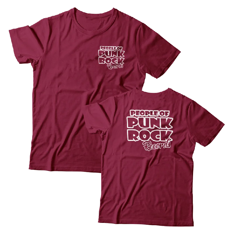 Colorful T-Shirt-POPR Records (Maroon) (T-Shirt)