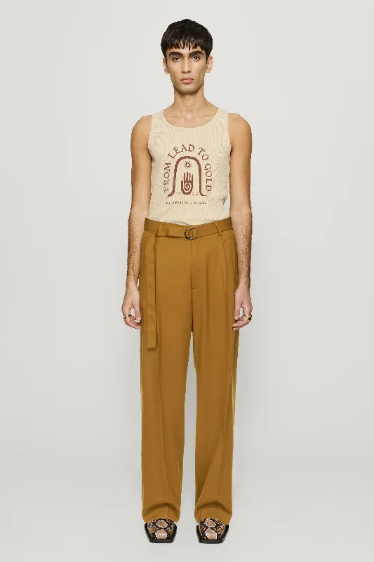 Warm Winter Pants-Omari Double Pleated Trousers