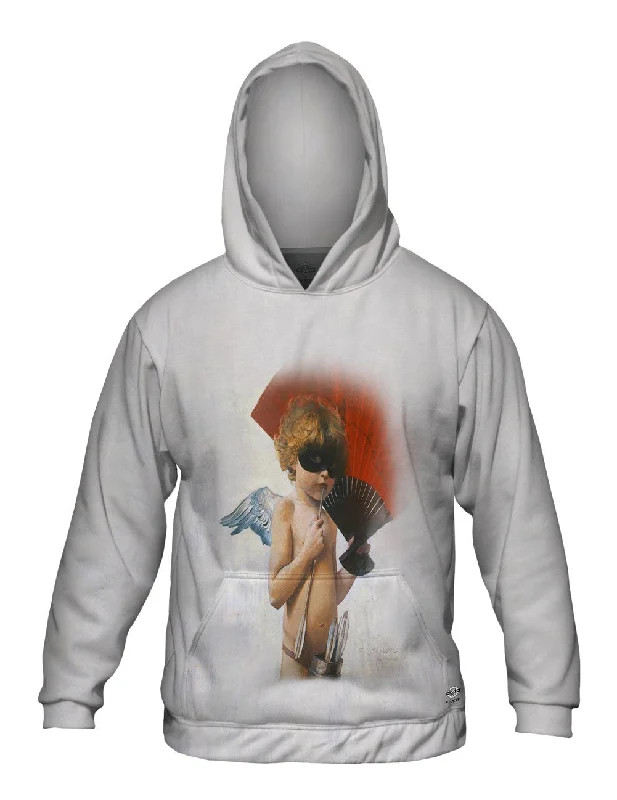 Lightweight Fleece Hoodie-Franz Stuck - "Cupid at The Masked Ball" (1887)