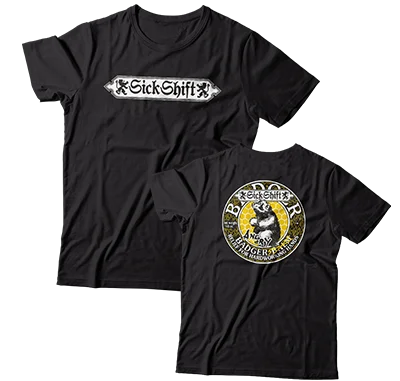 Holiday T-Shirt-SICK SHIFT - "Angry Badgers" (Black) (T-Shirt)