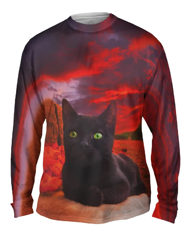 Layered Long Sleeve-Sunset Kitten