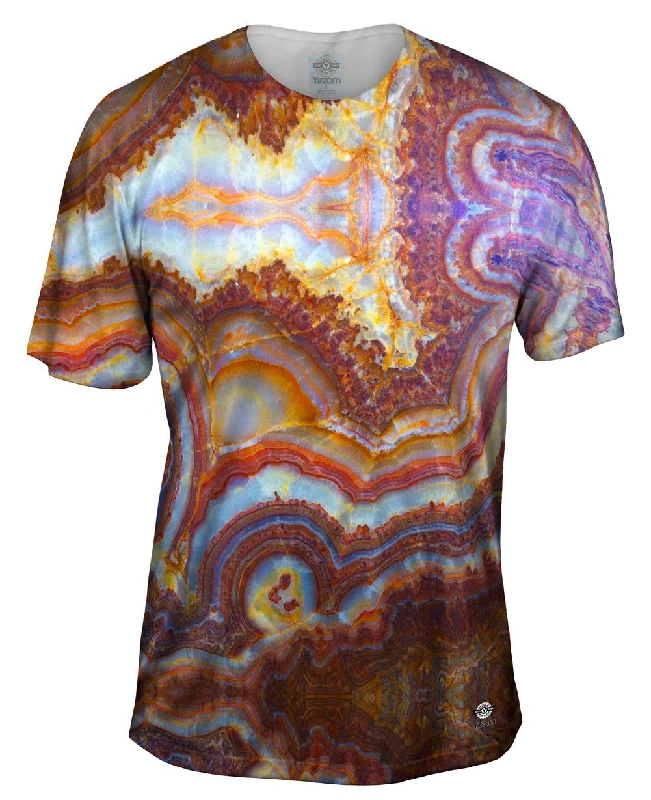 Eco-Friendly Graphic T-Shirt-Brown Marble Fractal