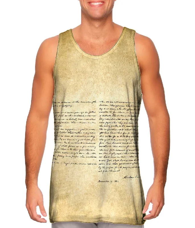 Modern Tank Top-Gettysburg Address