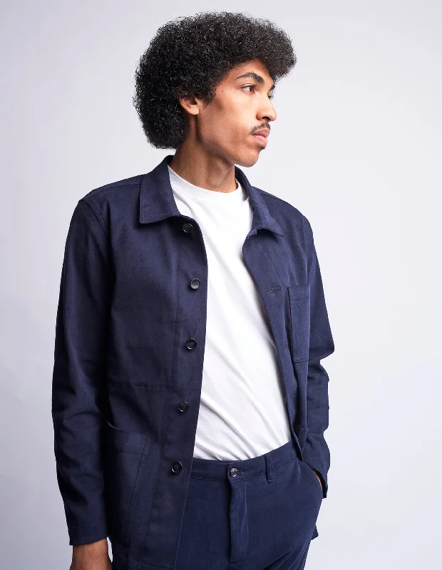 Heavy Duty Jacket-Navy Cotton Shacket