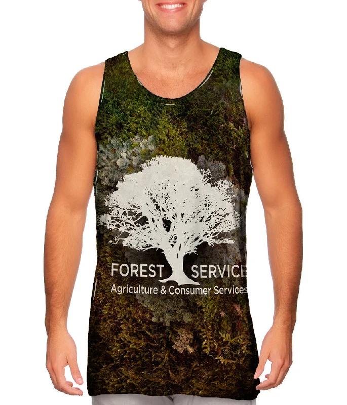 Outdoor Tank Top-Forest Service Heart Moss