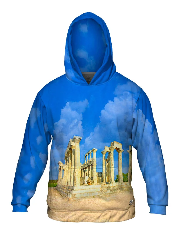 Stylish Fleece Hoodie-Greece 1172 Temple Of Athena