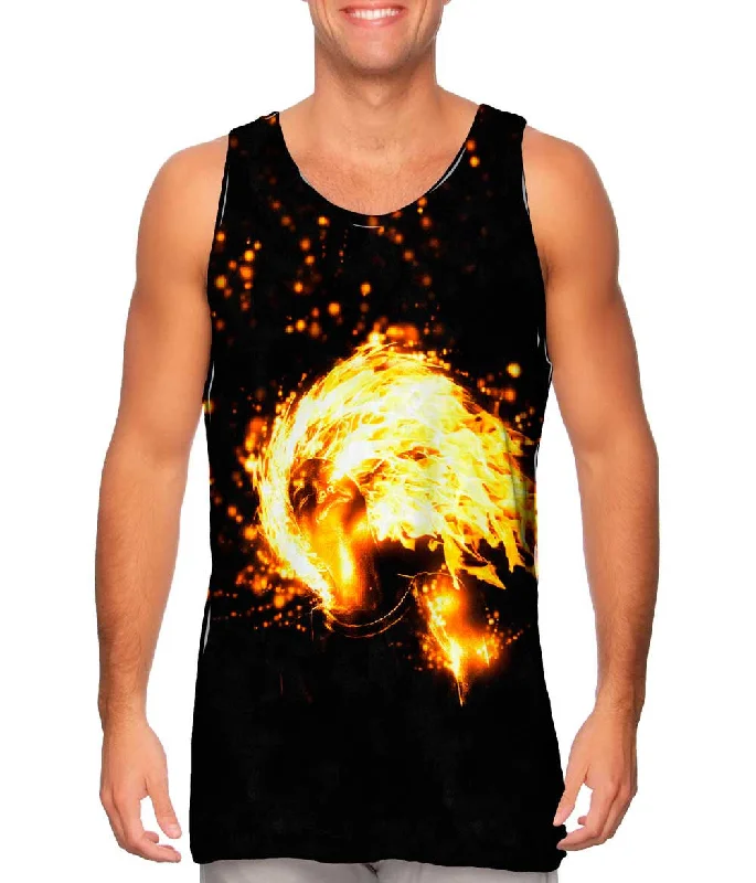 Stylish Sleeveless Vest-Flame Girl