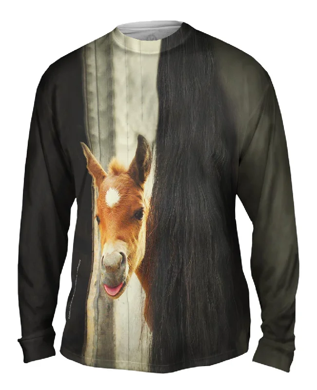 Printed Long Sleeve-Peek A Boo Horse