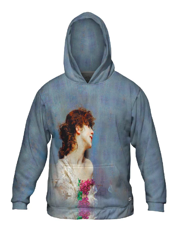 Eco-Friendly Hoodie-Giovanni Boldini - "Profile of a Young Woman"