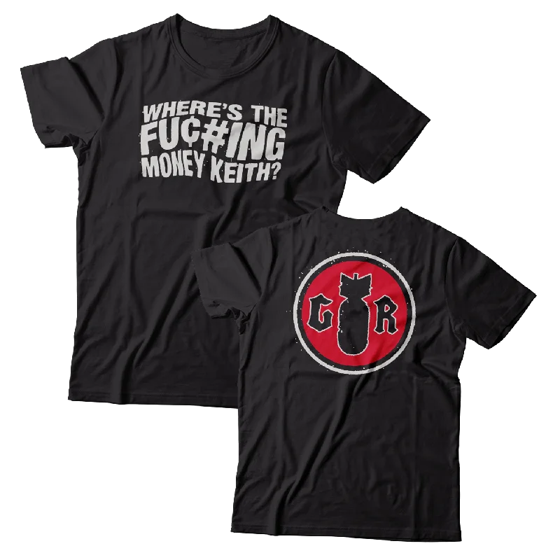 Relaxed Fit T-Shirt-GOOD RIDDANCE - "Where's The Fucking Money Keith?" (Black) (T-Shirt)