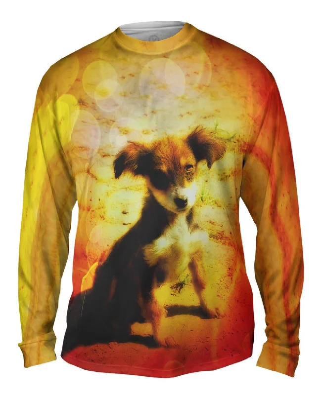 Casual Long Sleeve Top-Sun Sad Puppy