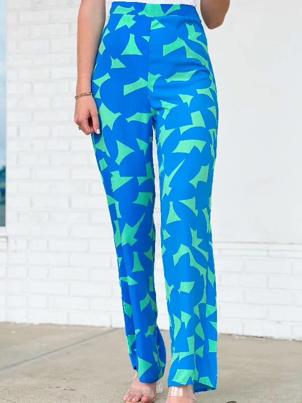 Sweatpant Joggers-Brit Wide Leg Pants - Turquoise/Mint (FINAL SALE)