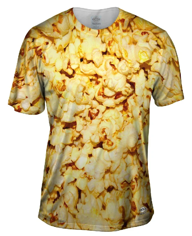 Embroidered T-Shirt-Extra Butter Popcorn