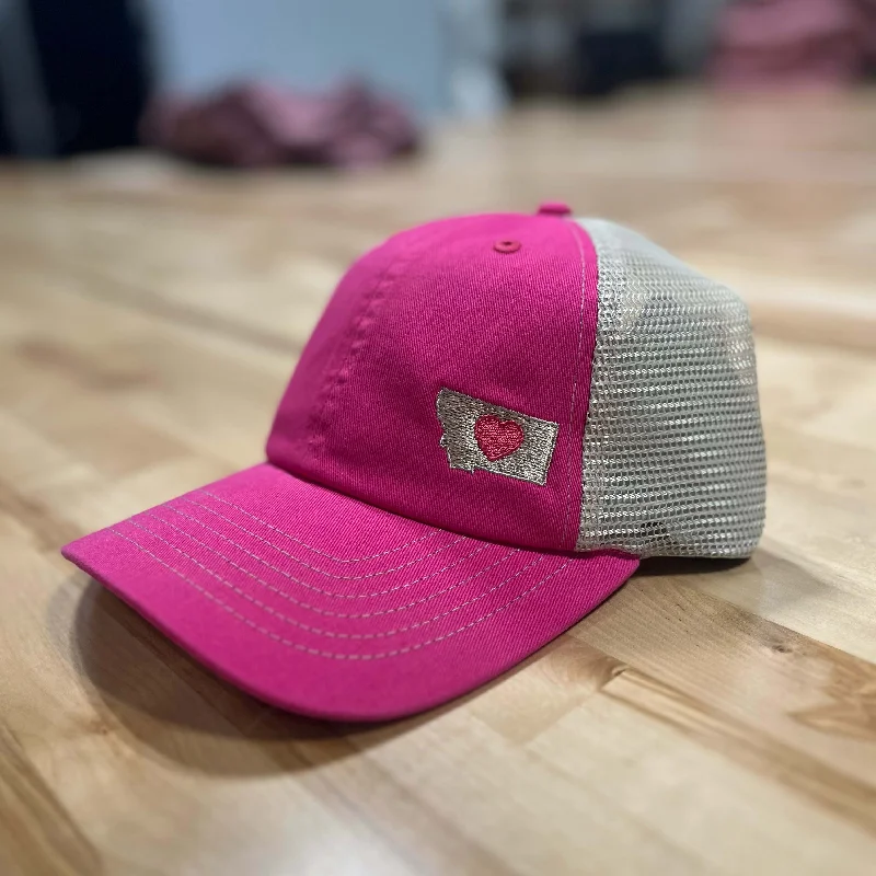 Bucket Hat-Pink Classic Heart Hat