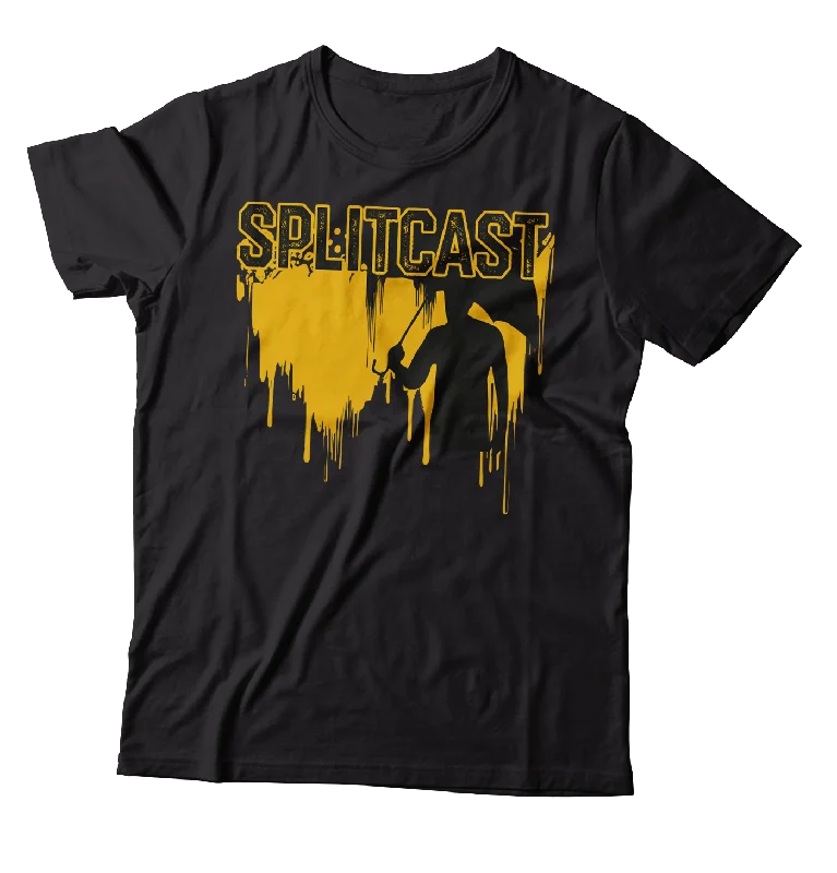 Designer T-Shirt-SPLITCAST - "West Broad" (Black/Yellow) (T-Shirt)