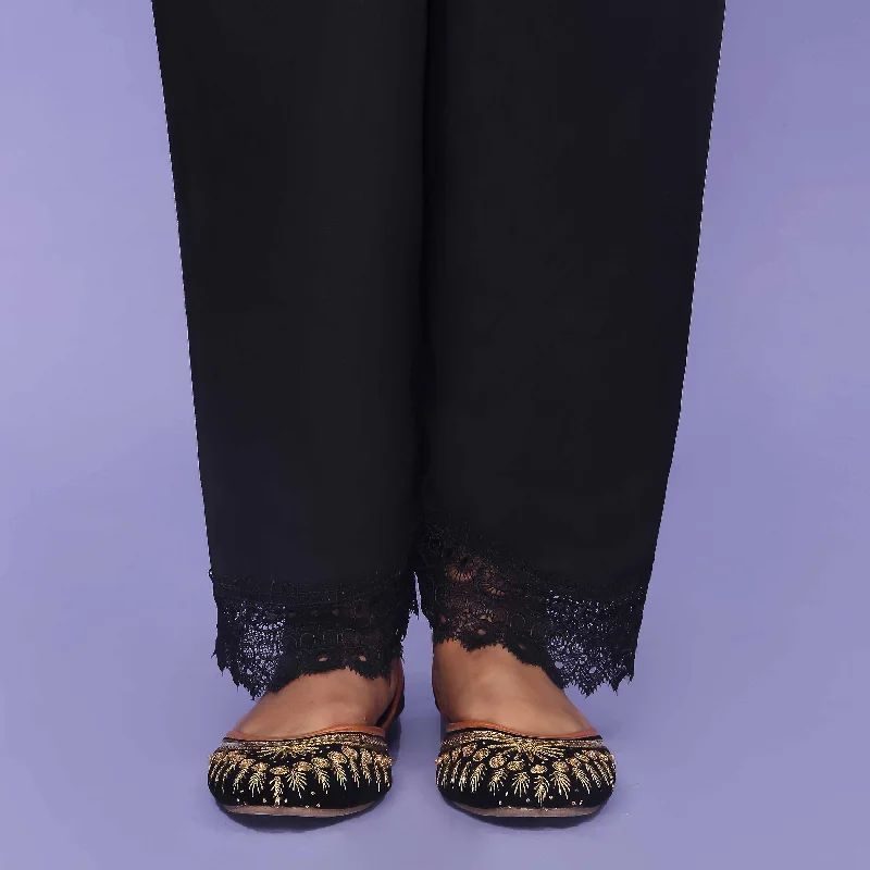 Soft Lounge Pants-Black Cambric Shalwar PL4077