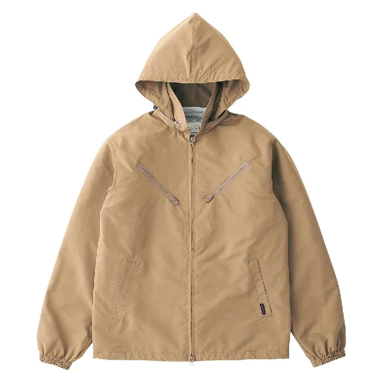 Adjustable Hood Jacket-Gramicci Shell Flight Jacket Tan