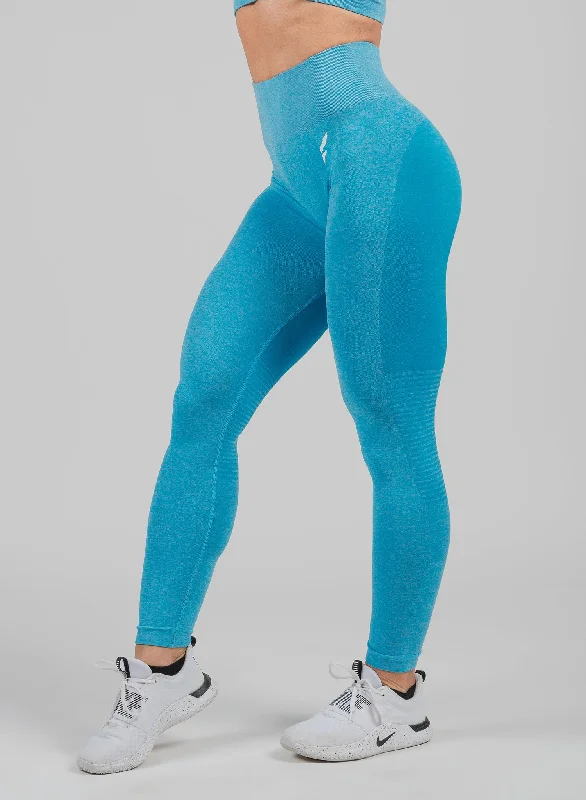 Casual Sweatpants-SEAMLESS TIGHTS - BLUE