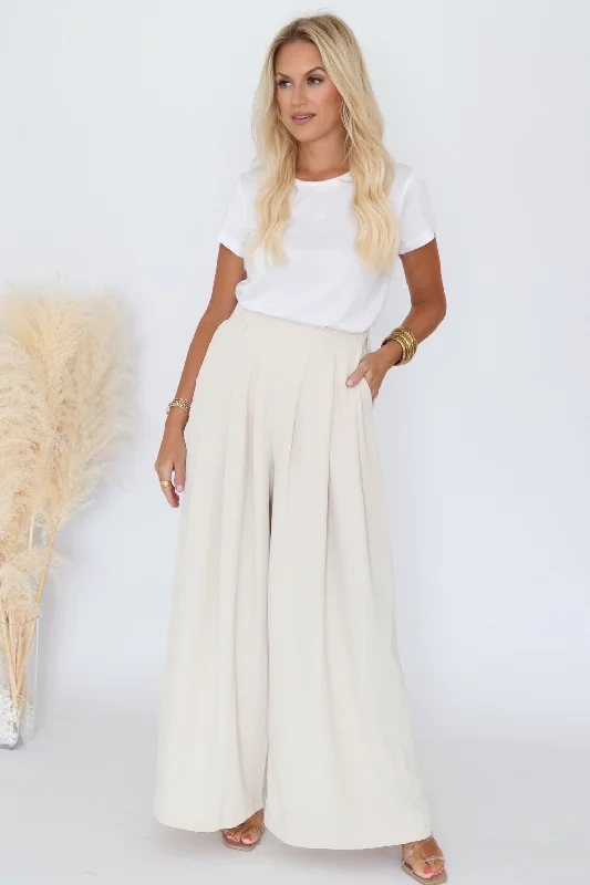 Slim Tapered Pants-Donna Wide Leg Pant- Final sale