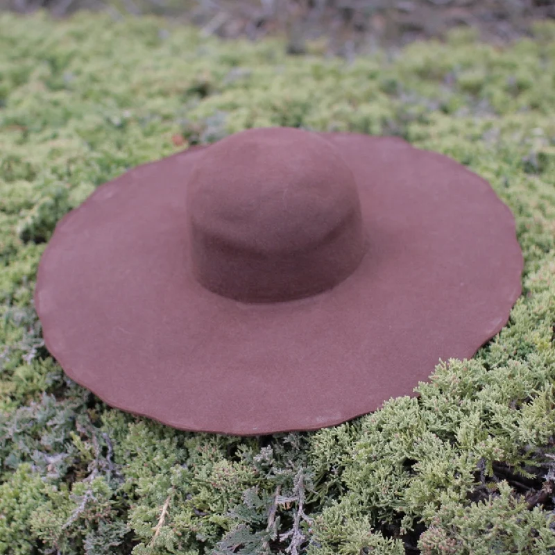 Vintage Hat-Fur Felt Hat Blank - Brown