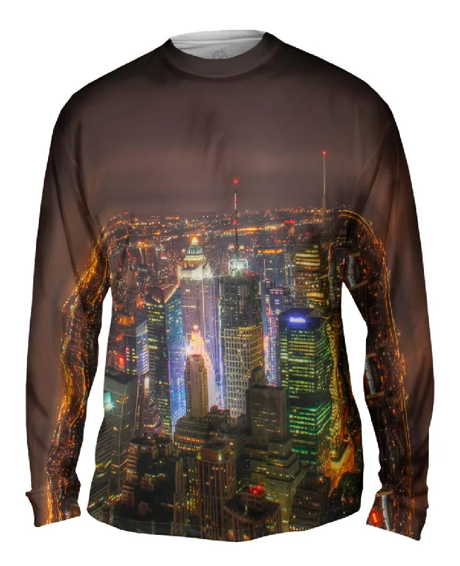 Slim Fit Button-Up Long Sleeve-Times Square From Empire State Building