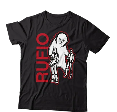 Athletic T-Shirt-RUFIO - "MCMLXXXV" (Black) (T-Shirt)