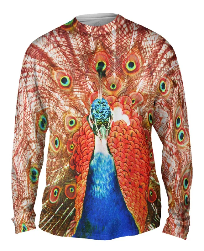 Outdoor Long Sleeve-Peacock In Full Bloom