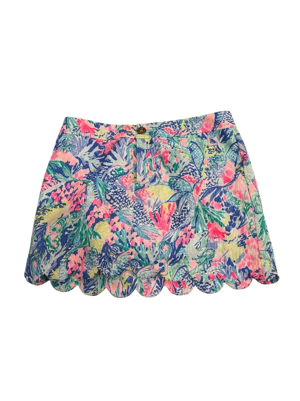 Comfortable Sports Shorts-Shorts Designer By Lilly Pulitzer In Blue & Pink, Size: 0p