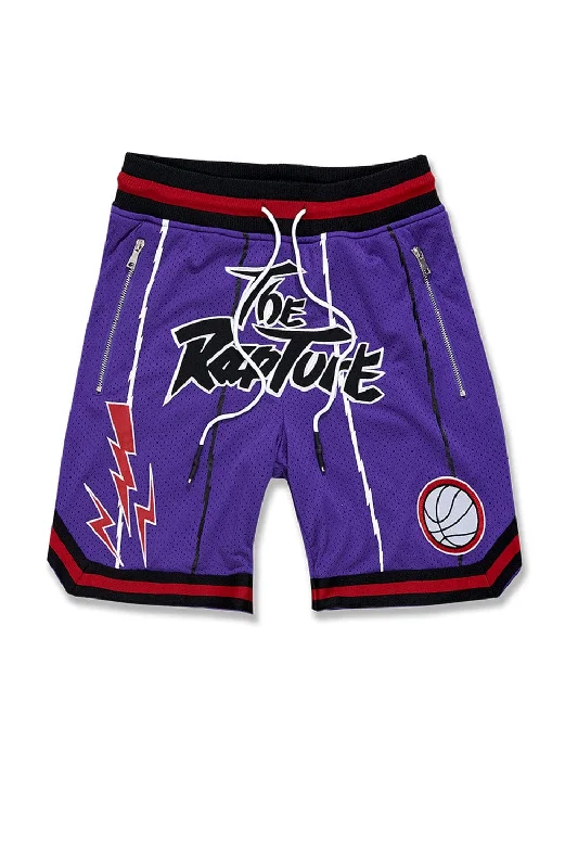 Travel Shorts-Retro - The Rapture Basketball Shorts (Purple)