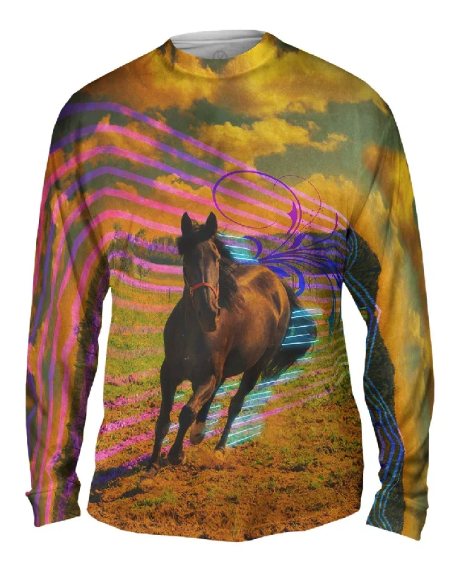 Comfortable Button-Up Long Sleeve-Speed Horse