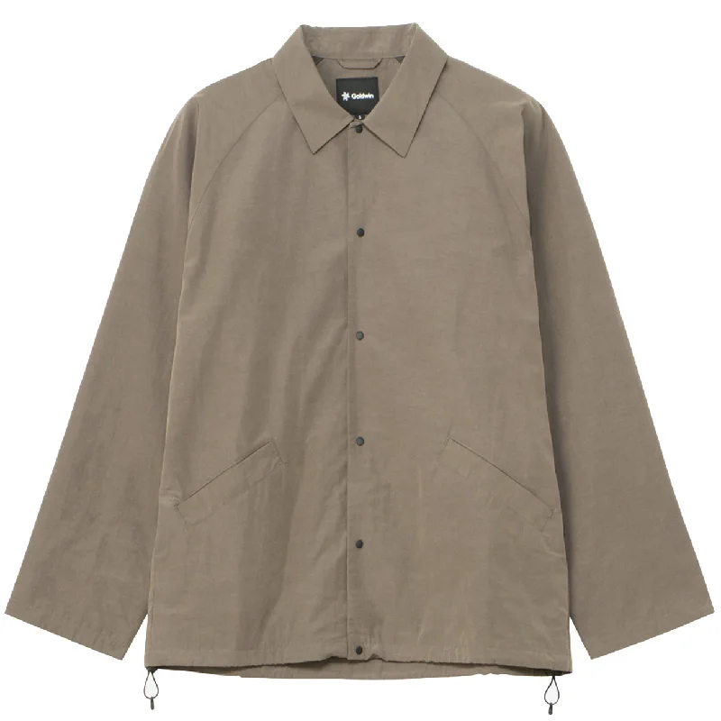 Travel-Friendly Jacket-Goldwin Nylon Coach Jacket Taupe Gray