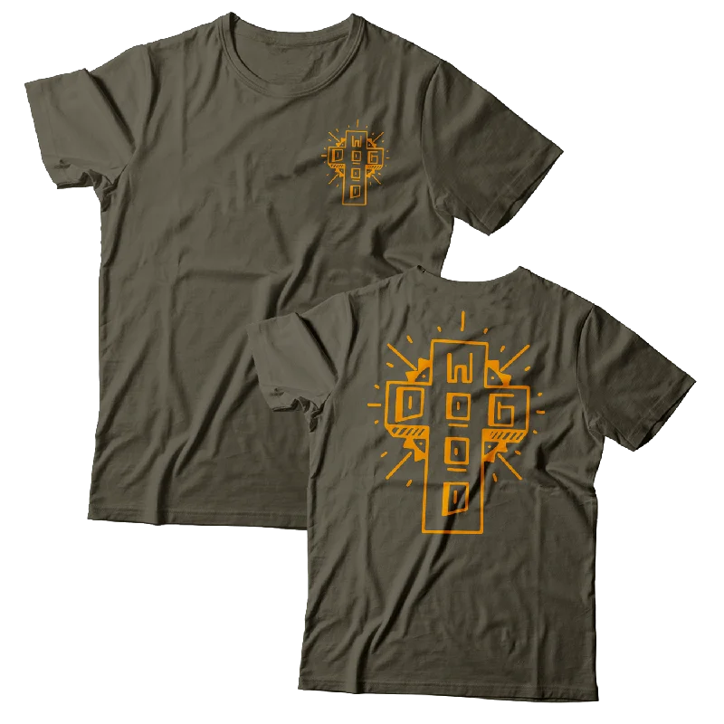 Active T-Shirt-DOGWOOD - "Cross" (Military Green) (T-Shirt)