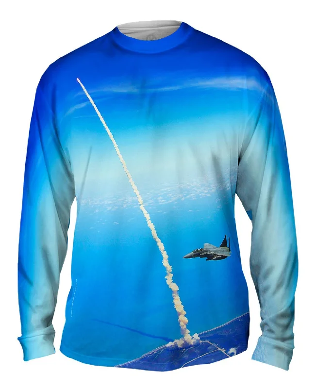 Relaxed Long Sleeve Top-Space Shuttle Atlantis F 15 Assist