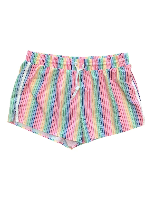 Running Shorts-Shorts By Crown And Ivy In Rainbow Print, Size: Xl