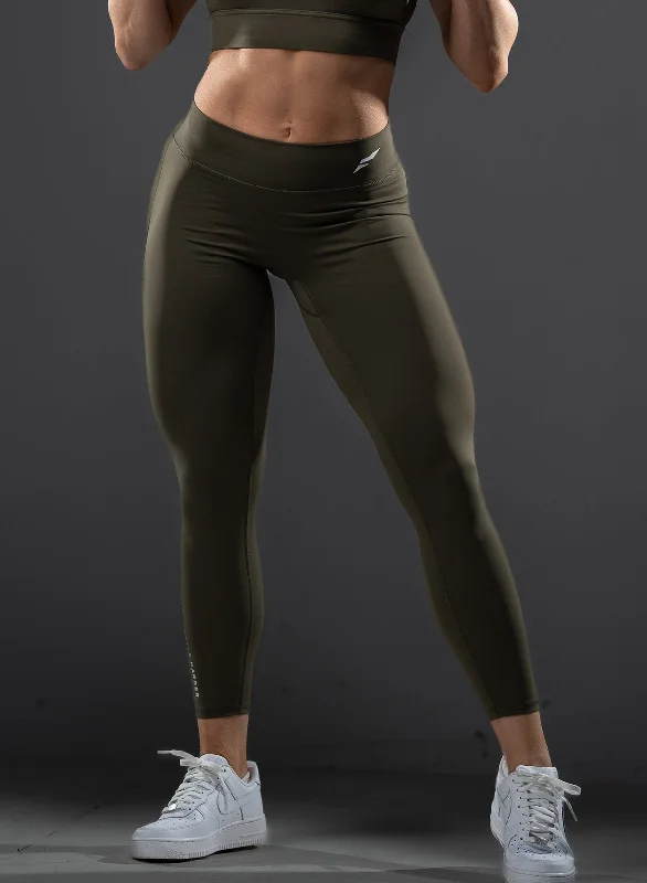 Running Pants-ASCEND LEGGINGS- OLIVE