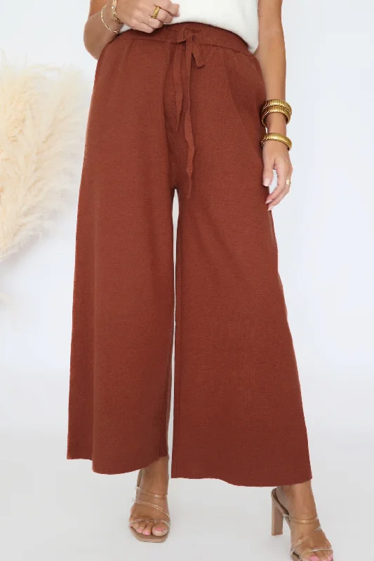 Printed Jogger Pants-Tristan Sweater Pant - Toffee