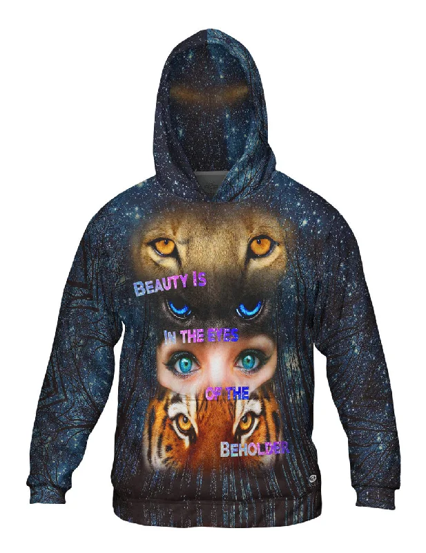 Graphic Print Hoodie-Eyes