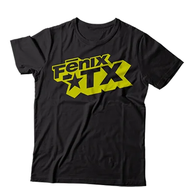 Printed Logo T-Shirt-FENIX TX - "Logo" (Black) (T-Shirt)