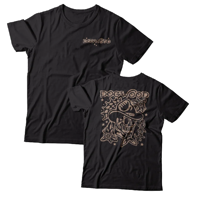 Longline T-Shirt-DOGWOOD - "Skull" (Black) (T-Shirt)