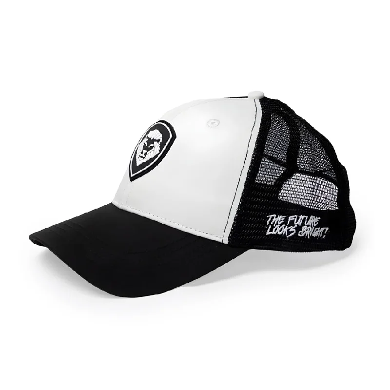 Outdoor Adventure Hat-The Future Looks Bright Trucker Hat - Black & White