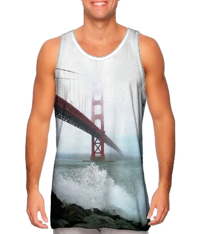 Summer Sleeveless Shirt-Golden Gate Bridge Fog