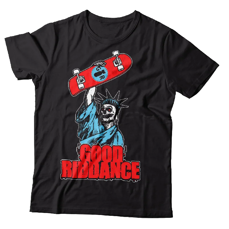 Streetwear T-Shirt-GOOD RIDDANCE - "Liberty Skate" (Black) (T-Shirt)