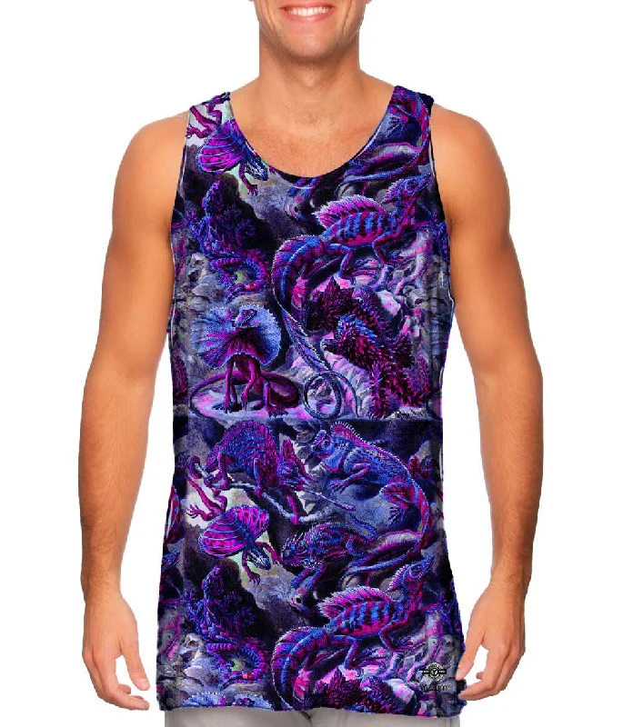 Simple Tank Top-Ernst Haeckel - "Lacertilia Neon" (1904)