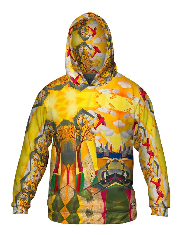 Graphic Print Hoodie-Giulio dAnna - "The Antelucan Hourglass"