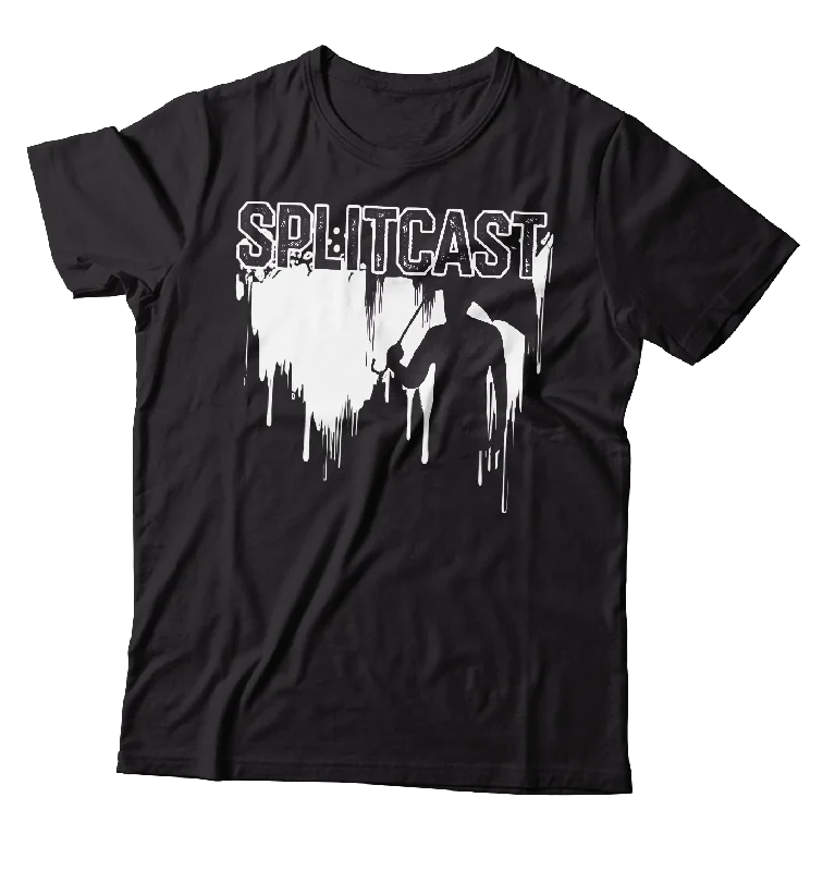 Graphic Print T-Shirt-SPLITCAST - "West Broad" (Black/White) (T-Shirt)