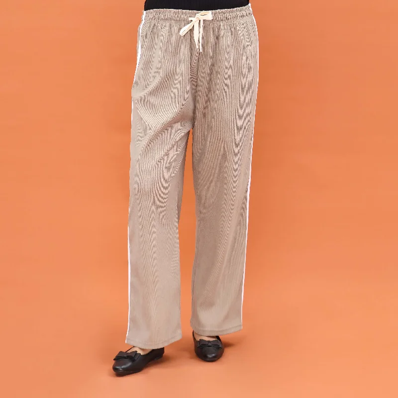 High-Waisted Pants-Khaki Western Pant PL4015