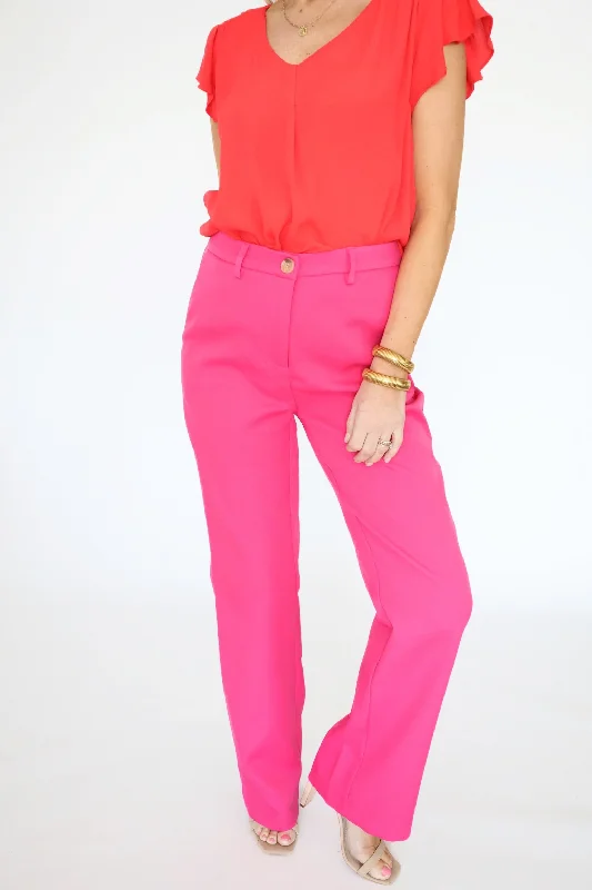 Casual Stretch Pants-Barbie For Office Pants