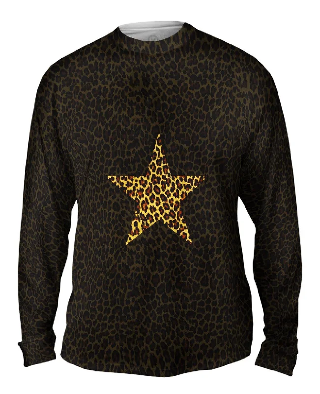 Soft Cotton Long Sleeve-Star Cheetah Animal Skin